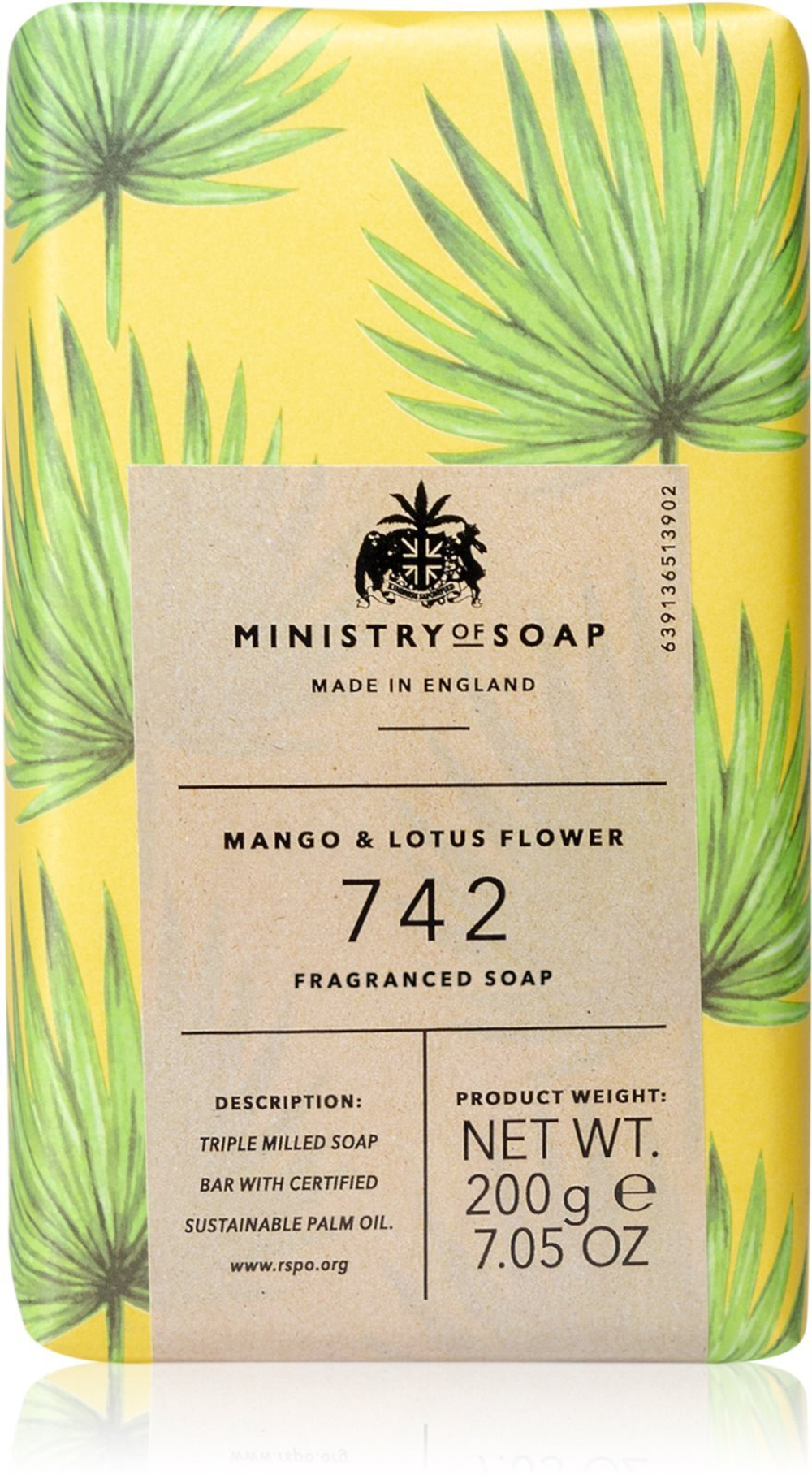 The Somerset Toiletry Co. Ministry of Soap Rain Forest Soap - мыло для тела /  Mango & Lotus Flower 200  g  / GTIN 639136513902