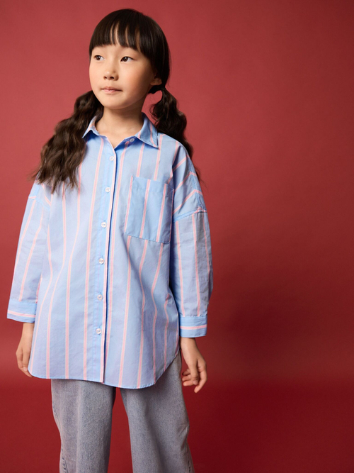 Рубашка для девочки Next E76-899, Голубой