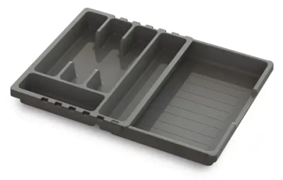 Лоток для столовых приборов раздвижной «Смарт» темно-серый С424ТСЕР