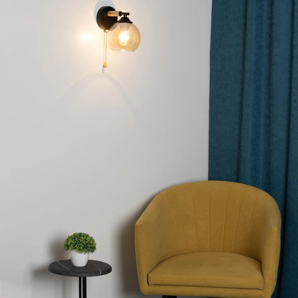 Citilux TIKA CL133411 Бра с выключателем Чёрное