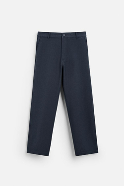 ZARA БРЮКИ RELAXED-FIT, МОРСКОЙ-СИНИЙ