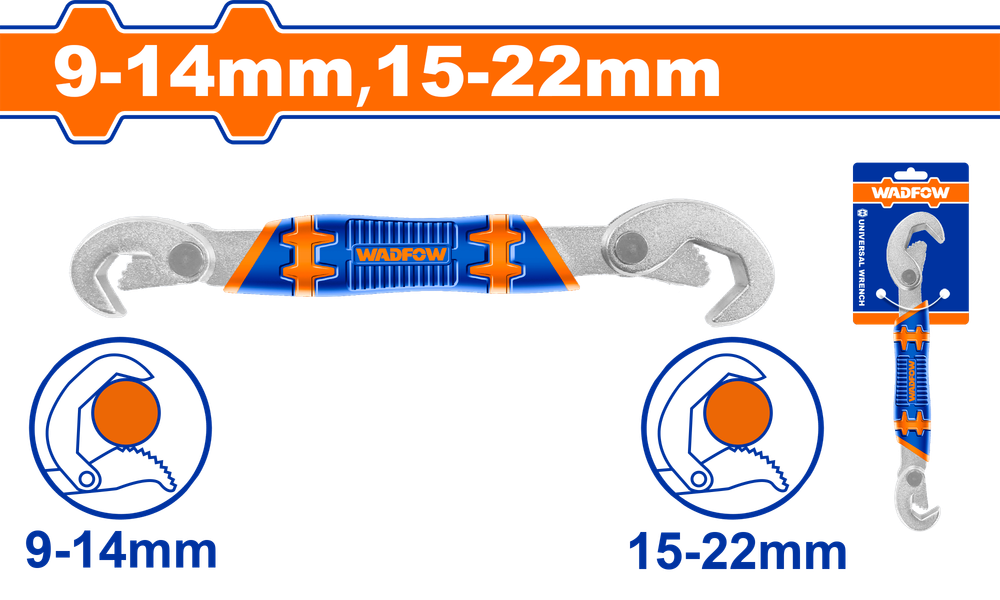 Ключ универсальный WADFOW WUW1101 9-14 мм, 15-22 мм