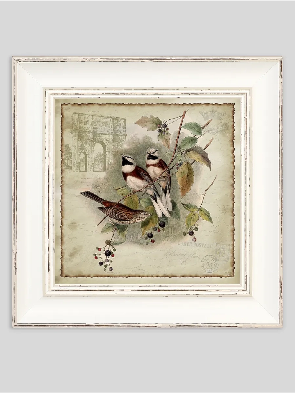 Картина на холсте в раме 27х27 см, настенный декор для дома