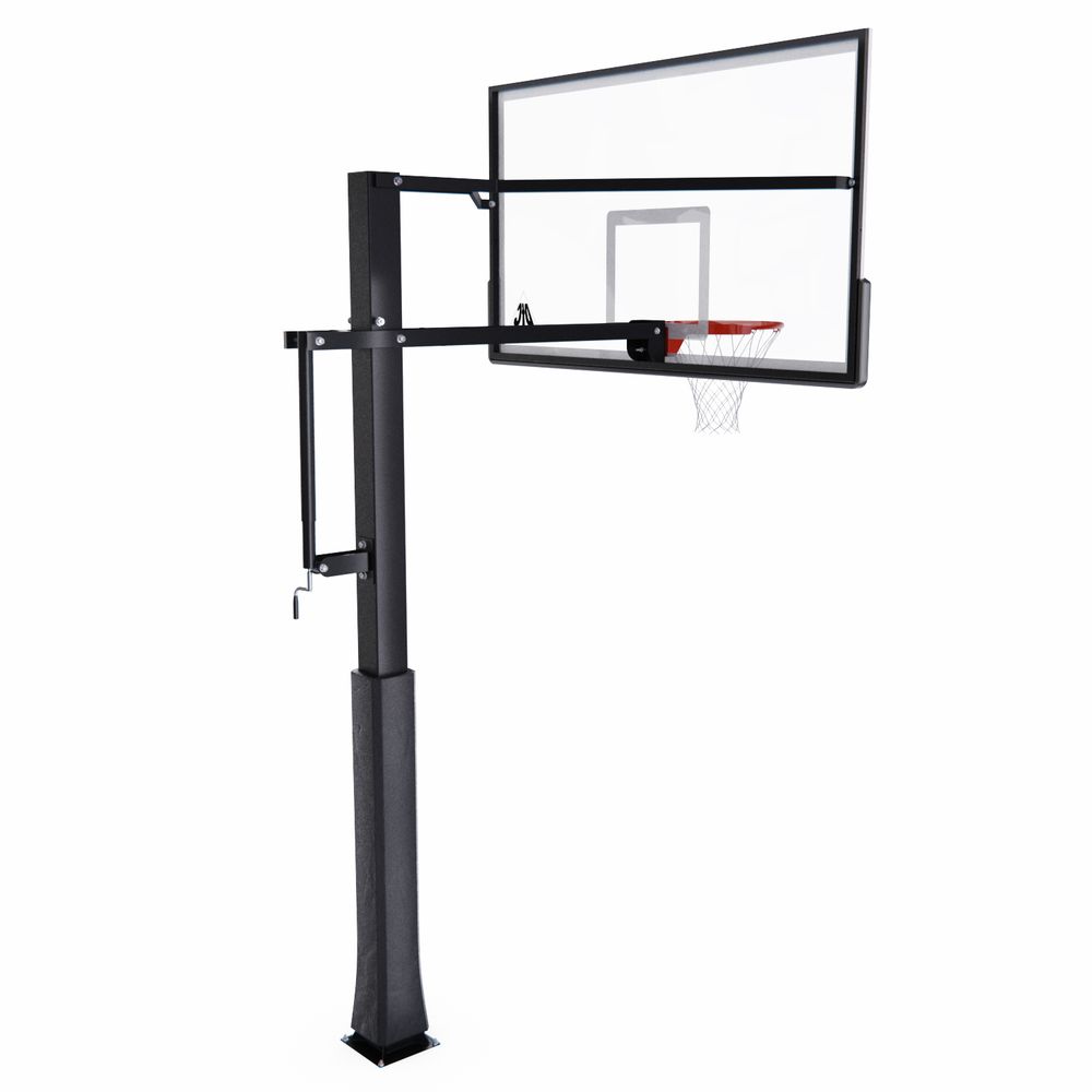 Усиленная баскетбольная стационарная стойка DFC ING 72&amp;quot; / закаленное стекло