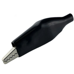 Зажим крокодил для проводов изолированный 27мм (Черный) - 10шт