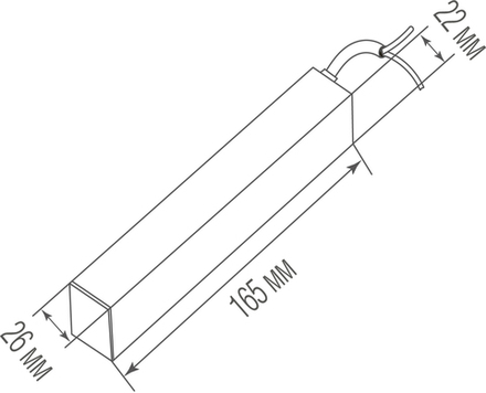 Блок питания для светильников Light Wave,  DC48В 100Вт 2.1А IP20,  размер 170х26х22мм