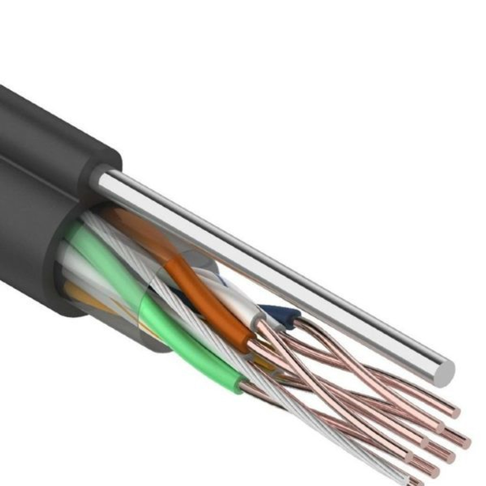 Кабель с тросом UTP 4PR 24AWG CAT5e 305м CU ПЭ PROCONNECT