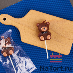 Свеча для торта «Мишка» (бурый, 7 см)