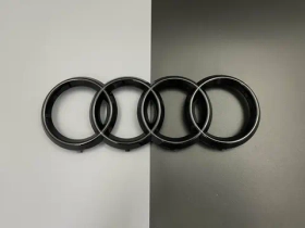 Эмблема шильдик логотип с клеевой основой Кольца для Audi 272 х 98 мм