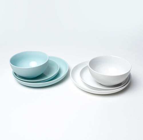 Набор тарелок Patio (голубой/белый)