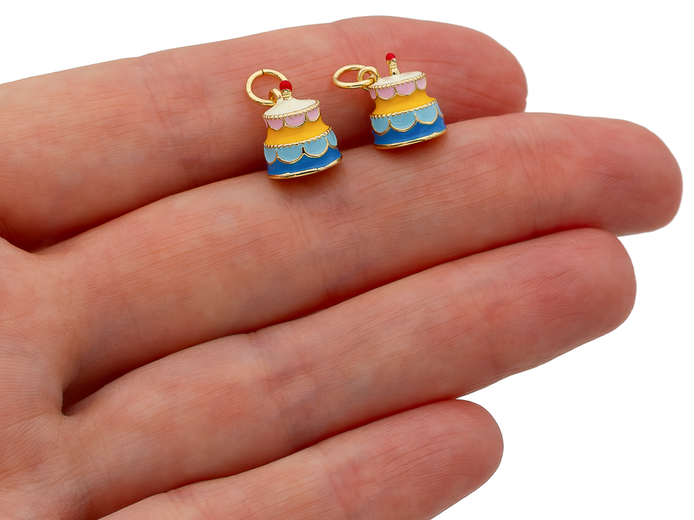 Подвеска "Торт" 10мм, эмаль