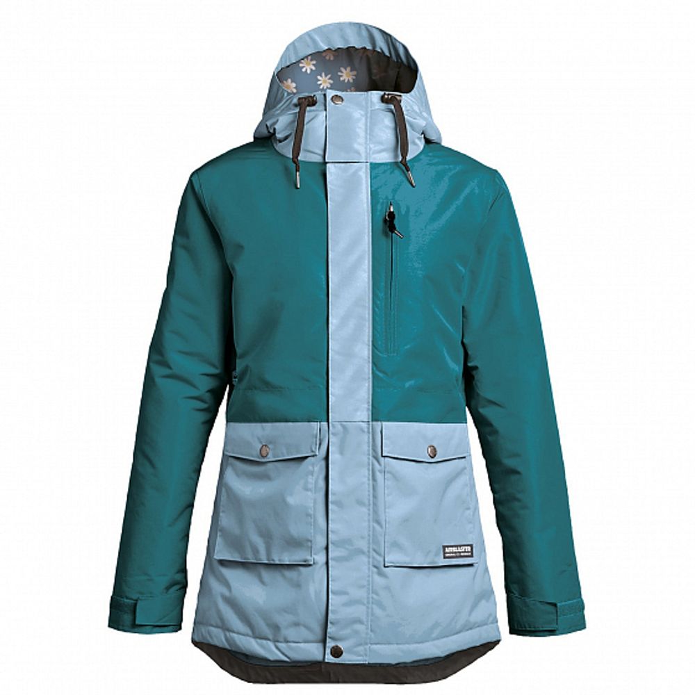 airblaster stay wild parka fw23 spruce mist 14 665