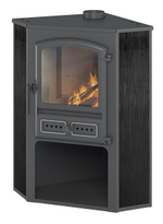 Камин ЭТНА (БКД) угловой "Антрацит" Ø 115мм