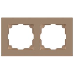 Рамка для розеток и выключателей Intro Accent 6-502-04 на 2 поста, СУ, шампань | Intro