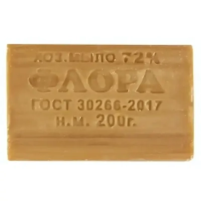 Мыло хозяйственное Флора твердое 72% 200 гр