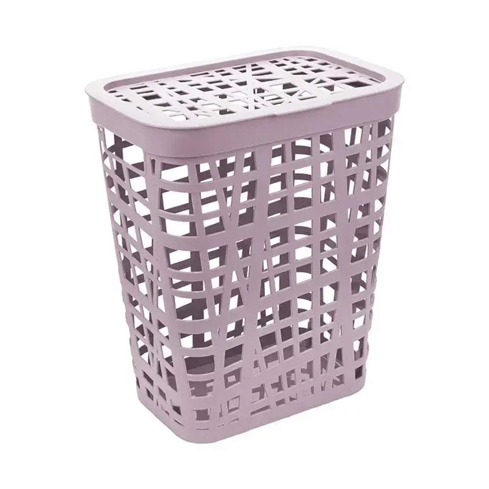 Корзина для белья ХАОС 32л лавандовый (комплект 5 шт)