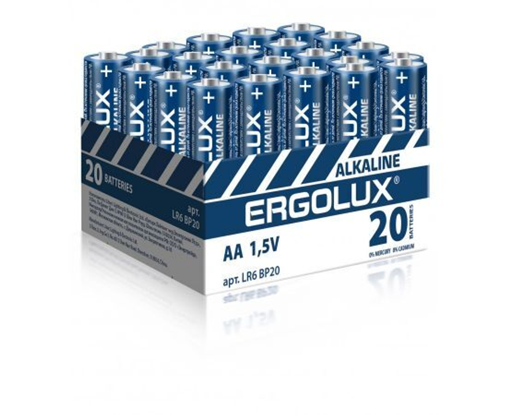 Элемент питания Ergolux LR6/316 БОКС20 ПРОМО