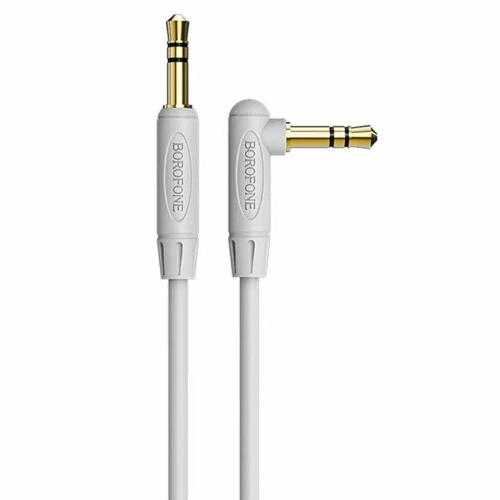 Аудио кабель угловой AUX BOROFONE BL4 3.5мм jack на 3.5мм jack 1 метр серый