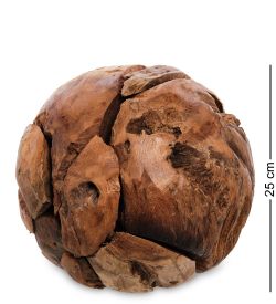 Decor and Gift 99-454-02 Шар для декора деревянный средний D-25см