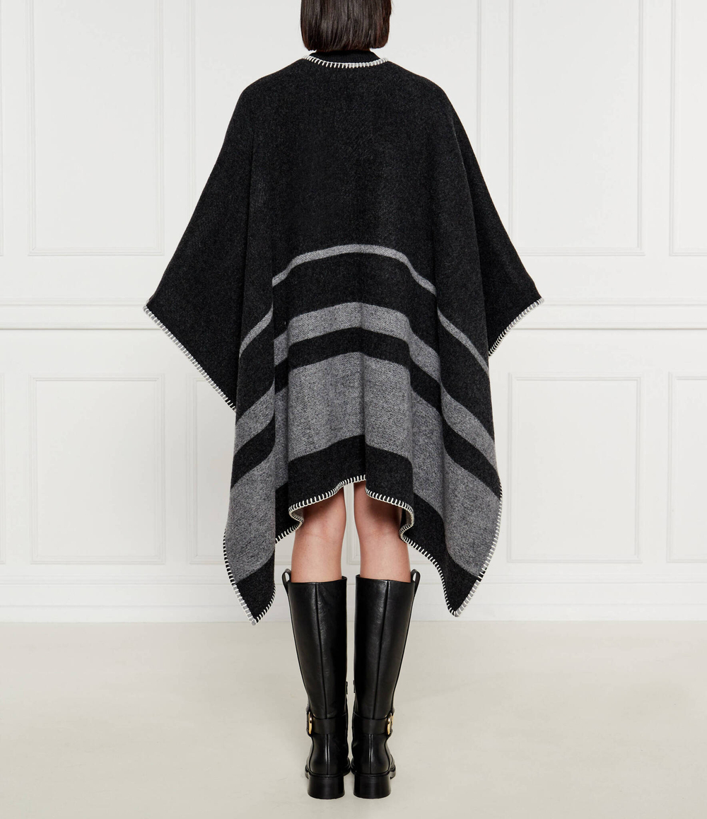 Хлопковое пончо Max Mara Leisure - серый(267360386)