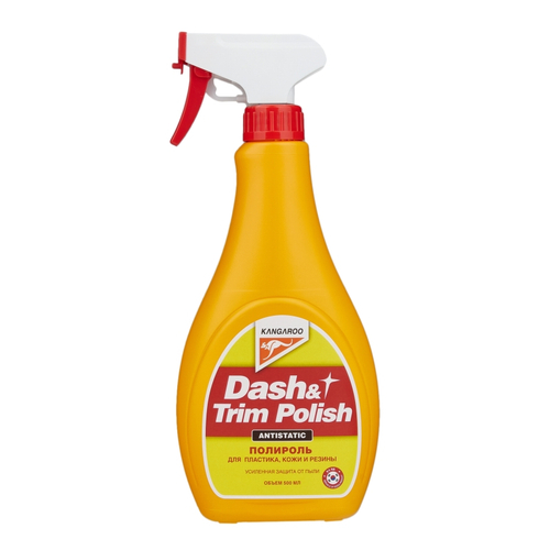 Полироль с антистатическим эффектом для пластика, кожи и резины Kangaroo Dash&Trim Polish Antistatic, 500 мл