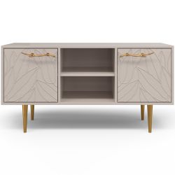 Тумба под ТВ Арт Колор leaves 117см Стайл Голд Серый агат