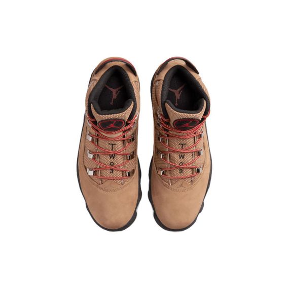 Jordan Air Jordan 6 Кольца Винтажные баскетбольные кроссовки MID Топ Коричневый Мужские