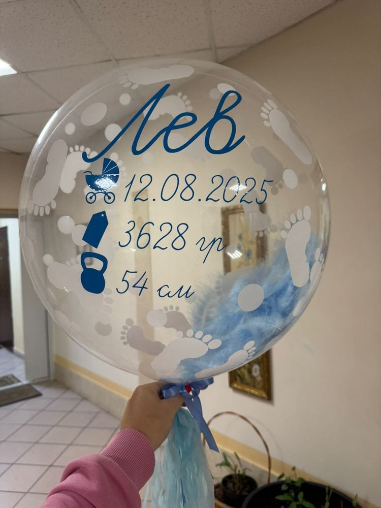 Шар Бабл с именем и метриками