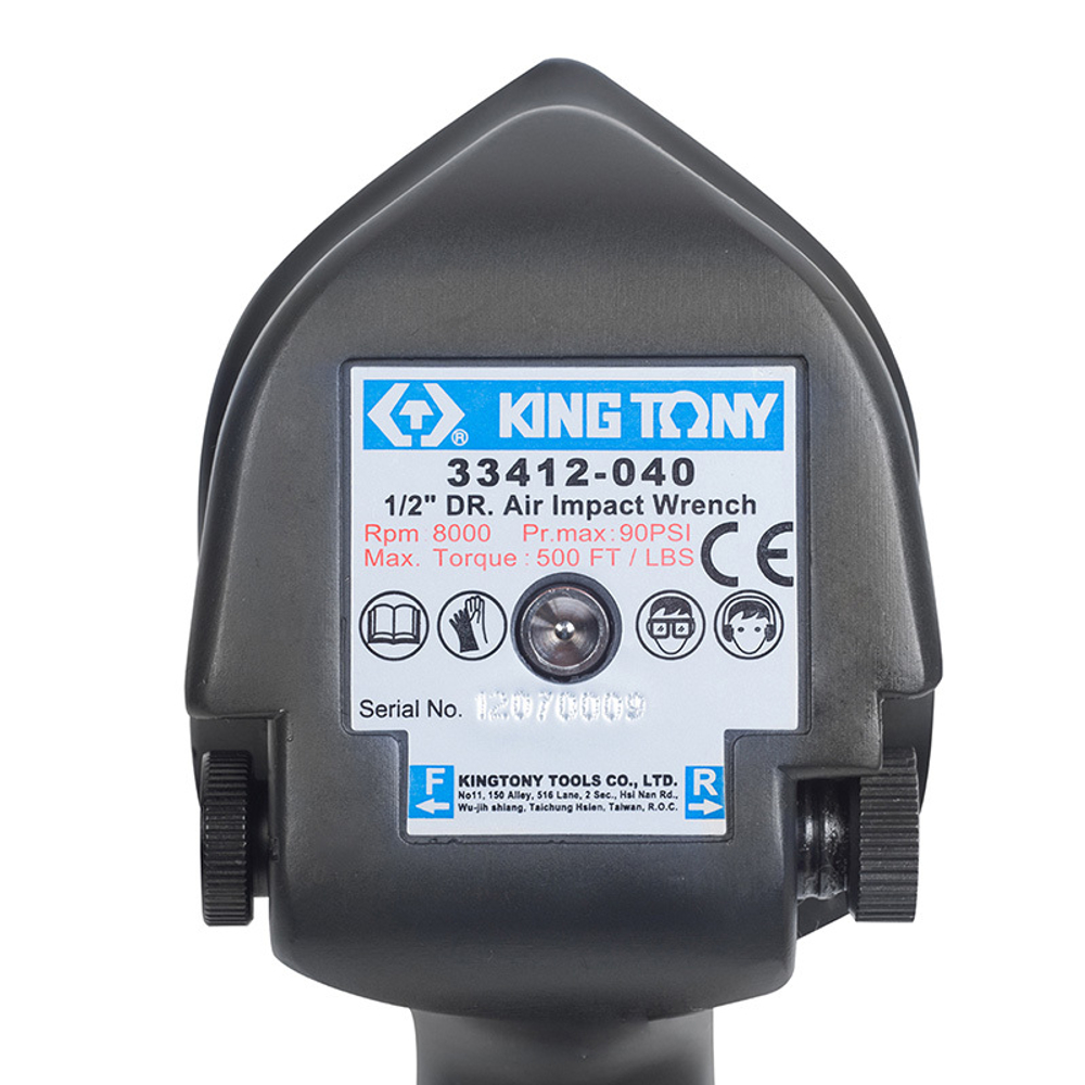 KING TONY (33412-040) Гайковерт пневматический ударный 1/2", 678 Нм, удлиненный