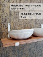 Полка настенная прямая лофт на кронштейнах