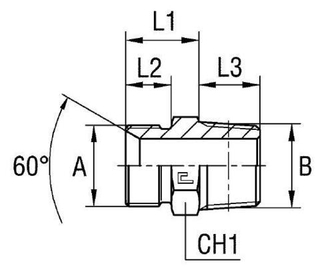 Штуцер FC BSP 1/2 - NPT 1/2