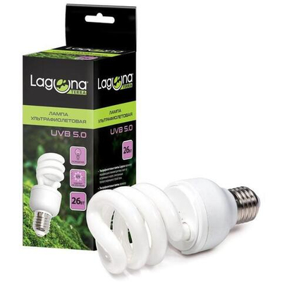 Лампа ультрафиолетовая UVB5.0, 26Вт, Laguna Terra