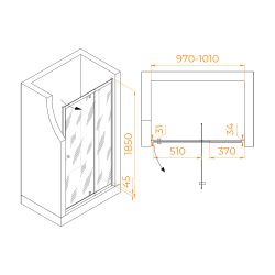 Душевая дверь RGW PA-02 NEW (Прозрачное, 1000)