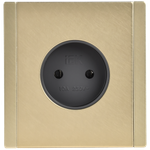 FORTE&PIANO Розетка 1-местная без заземления без защитных шторок винтовое крепление 10А FP618M металл шампань IEK