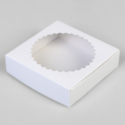 Коробка 11,5*11,5*3 см, белая (набор 5 шт)