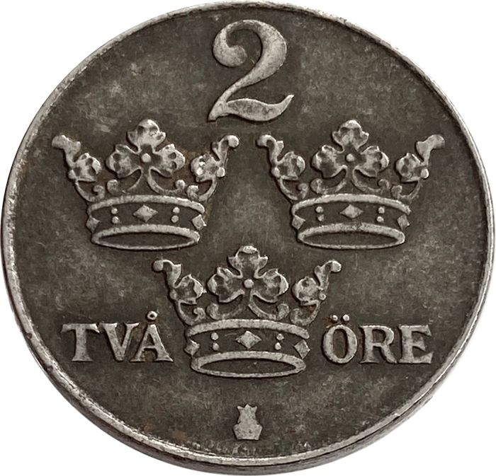 2 эре 1942-1950 Швеция