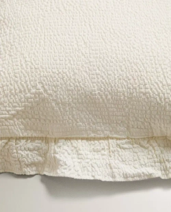 ZARA HOME ДЕТСКАЯ НАВОЛОЧКА ИЗ РЕЛЬЕФНОЙ ТКАНИ, ВАНИЛЬНЫЙ