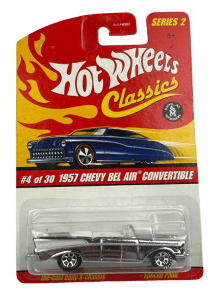 Hot Wheels Classics Series 2: 1957 Chevy Bel Air Convertible (ZAMAC) (#4 of 30) (2006)