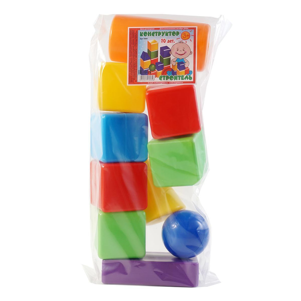 Конструктор "Строитель" 10дет. (Юг-пласт)