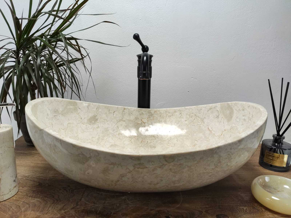 Раковина из мрамора Oval Cream OM-70953 55*38*19 00999