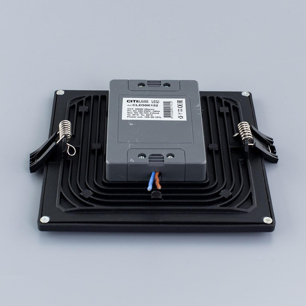 Citilux Омега CLD50K152 LED Встраиваемый светильник с диммером Чёрный