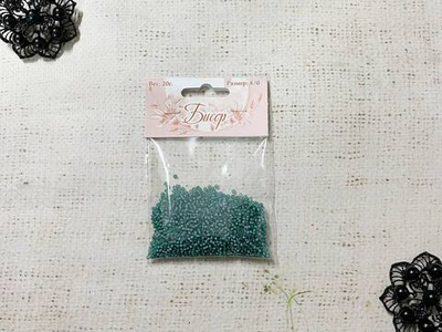 Бисер некалиброванный, 20 гр, размер 12/0, пр-во Китай