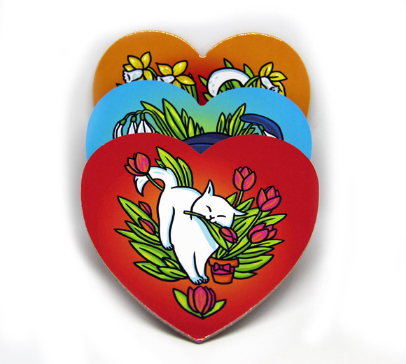 Набор подставок под горячие кружки "Весна" (3 штуки)