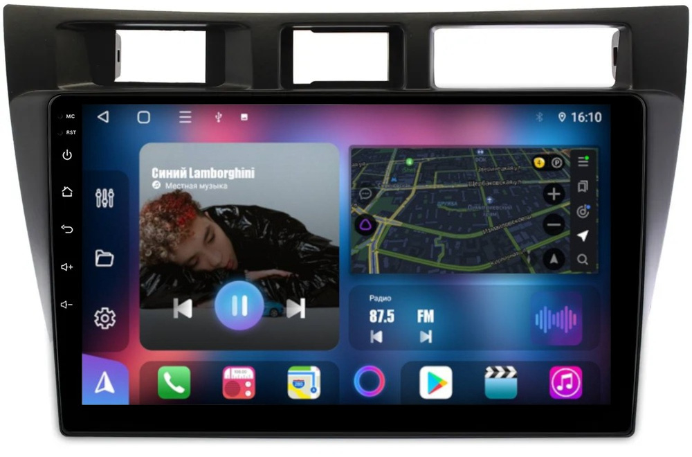 Магнитола для Toyota Mark II 110, Verossa 2000-2004 (вниз) - FarCar BM9110M на Android 13, QLED, TS10, 4Гб+32Гб, CarPlay, 4G SIM-слот