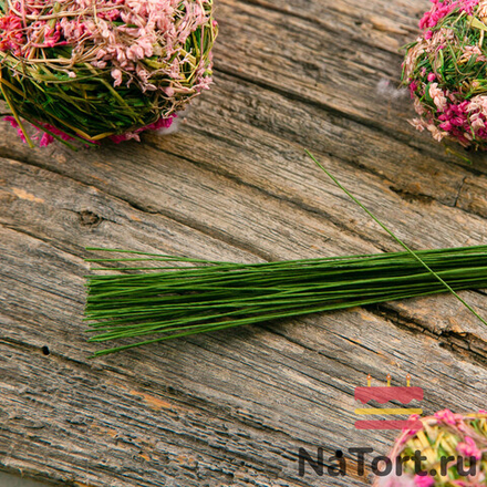 Флористическая проволока зеленая №26 (36 см, 50 шт)