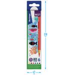 Карандаши акварельные Berlingo "SuperSoft. Рыбки", 06цв., трехгран., заточен., картон, европод