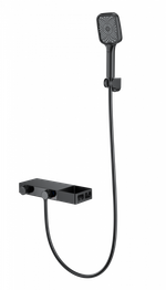 Смеситель для ванны с душем WONZON & WOGHAND Shelf, Черный матовый (WW-B2551-MB)