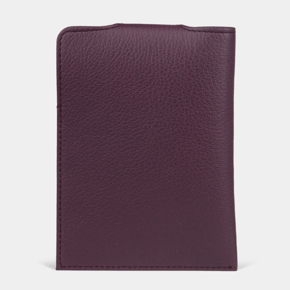 Обложка-кармашек для паспорта London из кожи козы,  фиолетового цвета
