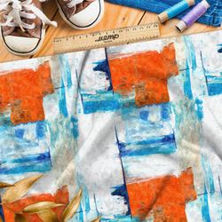 Ткань лён замазанное граффити