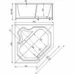 Ванна Aquatek Лира 148x148 LIR150-0000032 белая